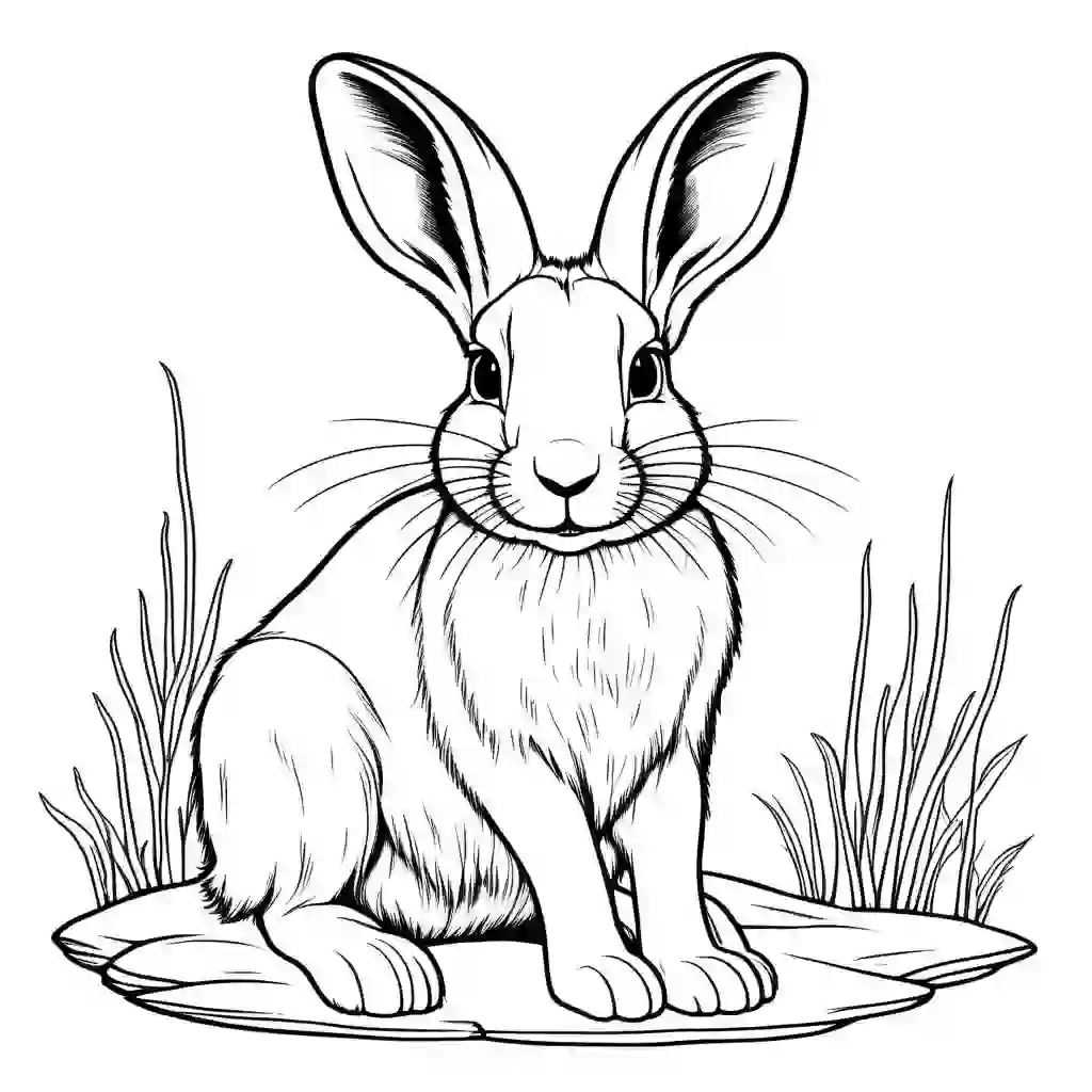 Arctic Hare coloring pages